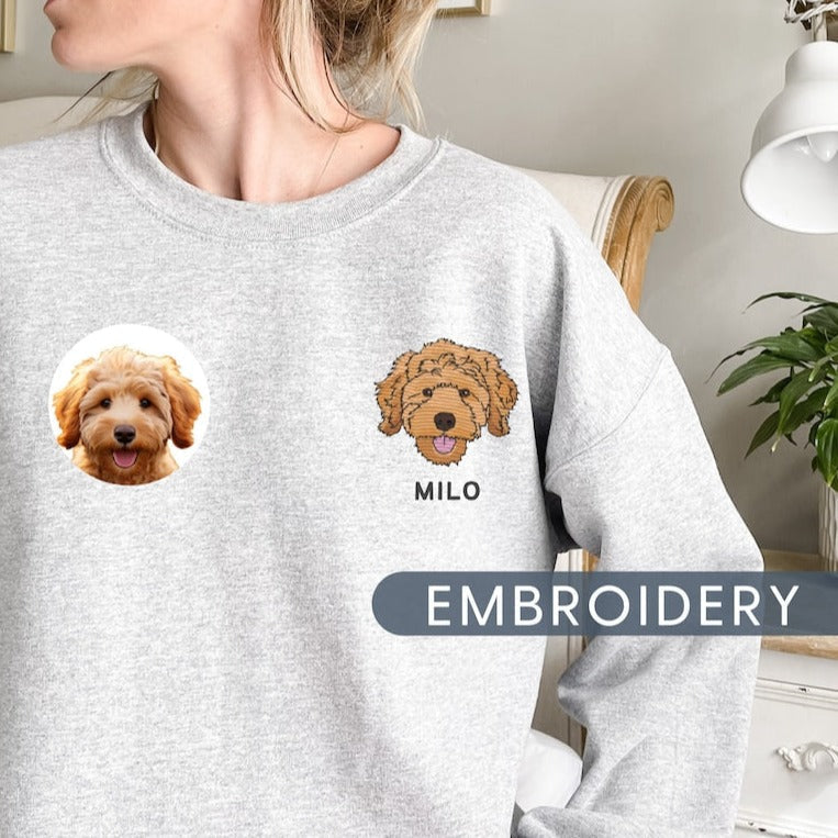 Custom EMBROIDERED｜Pet｜Sweater｜Photo + Name