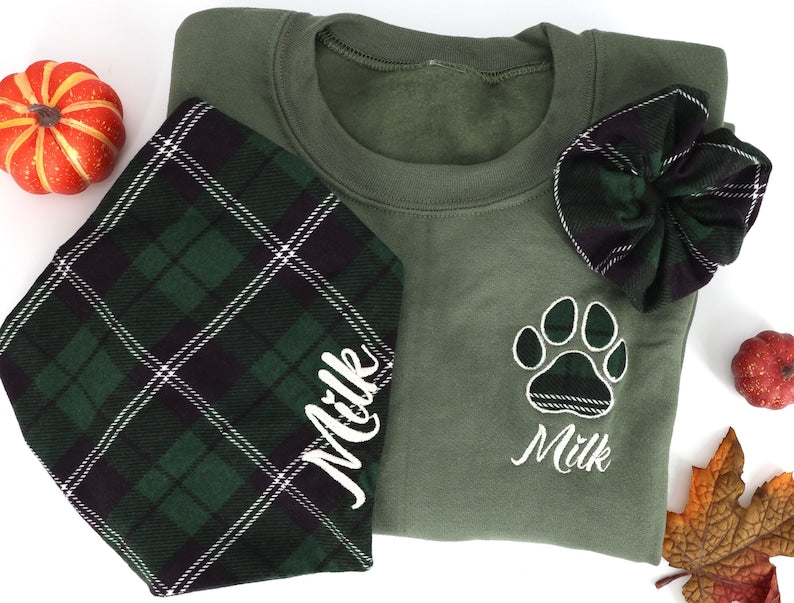 Matching Dog and Owner | Bandana Sweatshirt  Set