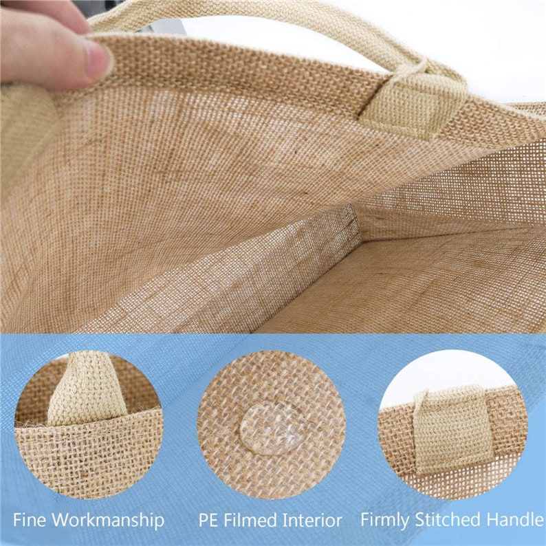 Jute-Einkaufstasche, Strandtasche, Mädchen-Reise-Geschenk 